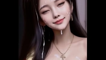 Gadis-gadis Hanfu Putih Tiongkok Hasil Animasi Ai, Tersipu Malu Dengan Tubuh Mereka Yang Berlumuran Cairan