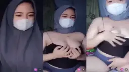 Abg Berjilbab Bermasker Remas Payudara
