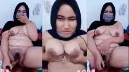 Tante Montok Berhijab Hitam Mengocok Memeknya Yang Tembem
