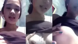 Gadis Muda Montok Pamer Payudara Goyang