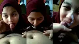 Sepong Kontol Di Depan Cewek Berjilbab