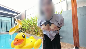 Ninewthai เย็ดกะหรี่หีซ้อ ริมสระ Pool Villa Xxx แม่งโคตรน่าเย็ด โดนควยเสี่ยกระแทกหีมิดด้าม ร้องลั่นทั้งสระ